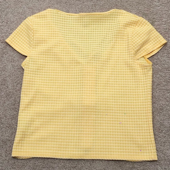 Madewell Yellow Atoboy Gingham Bow Top - Picture 2 of 4